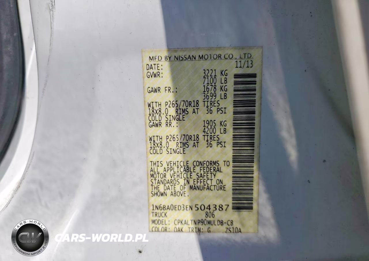 2014 Nissan Titan S VIN:1N6BA0ED3EN504387 - 12