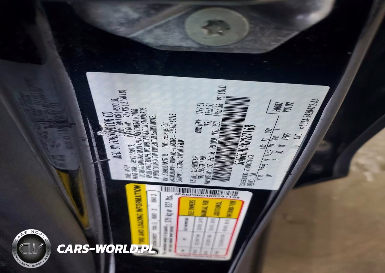 2019 Ford Fusion Se VIN:3FA6P0HD4KR287168 - 13