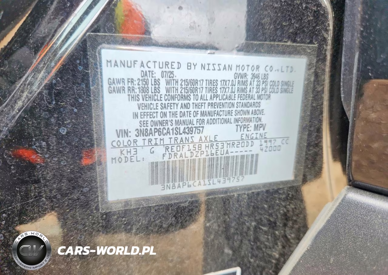 2025 Nissan Kicks Sv VIN:3N8AP6CA1SL439757 - 14