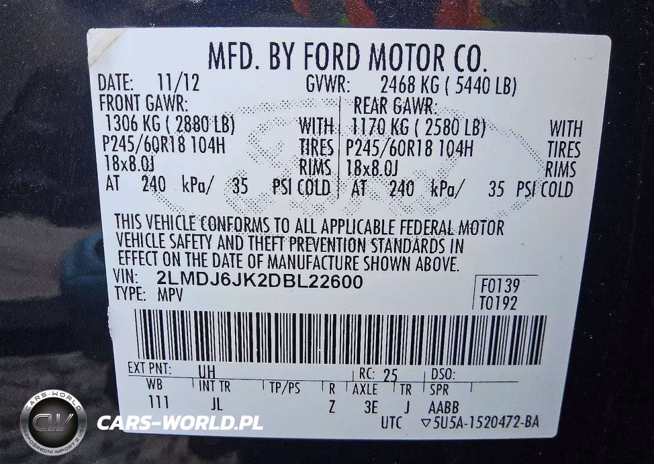 2013 Lincoln Mkx VIN:2LMDJ6JK2DBL22600 - 13