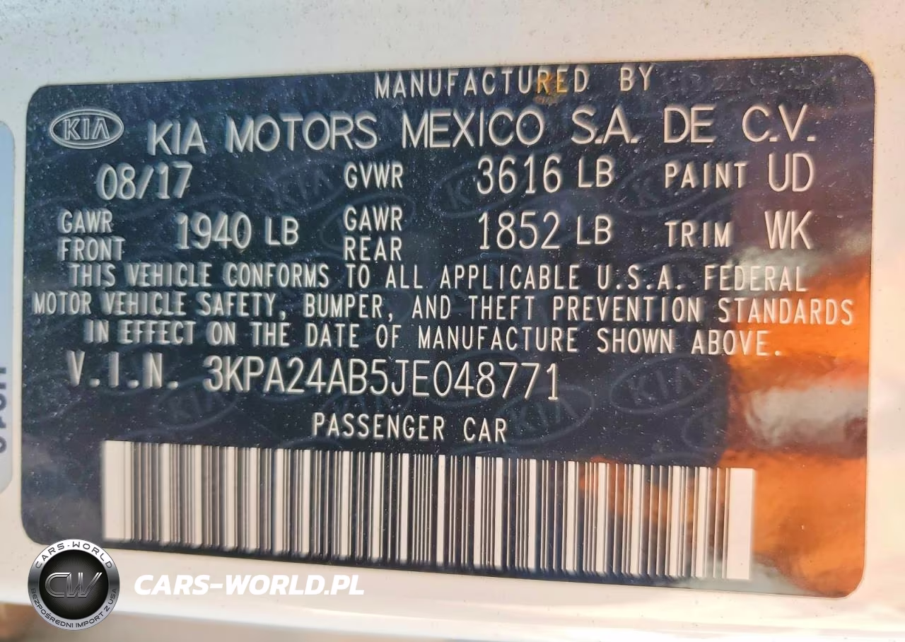 2018 Kia Rio Lx VIN:3KPA24AB5JE048771 - 12