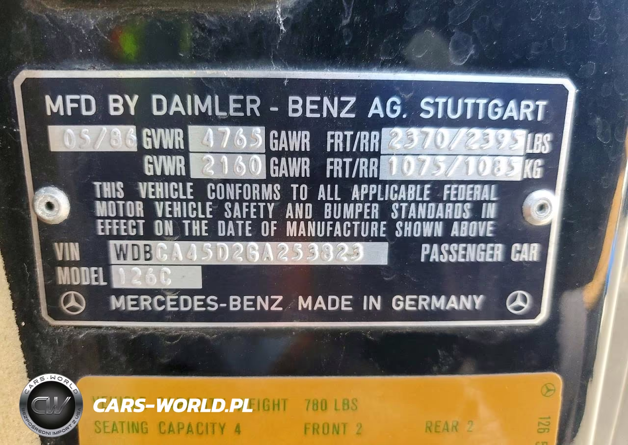 1986 Mercedes-Benz 560 Sec VIN:WDBCA45D2GA253823 - 12