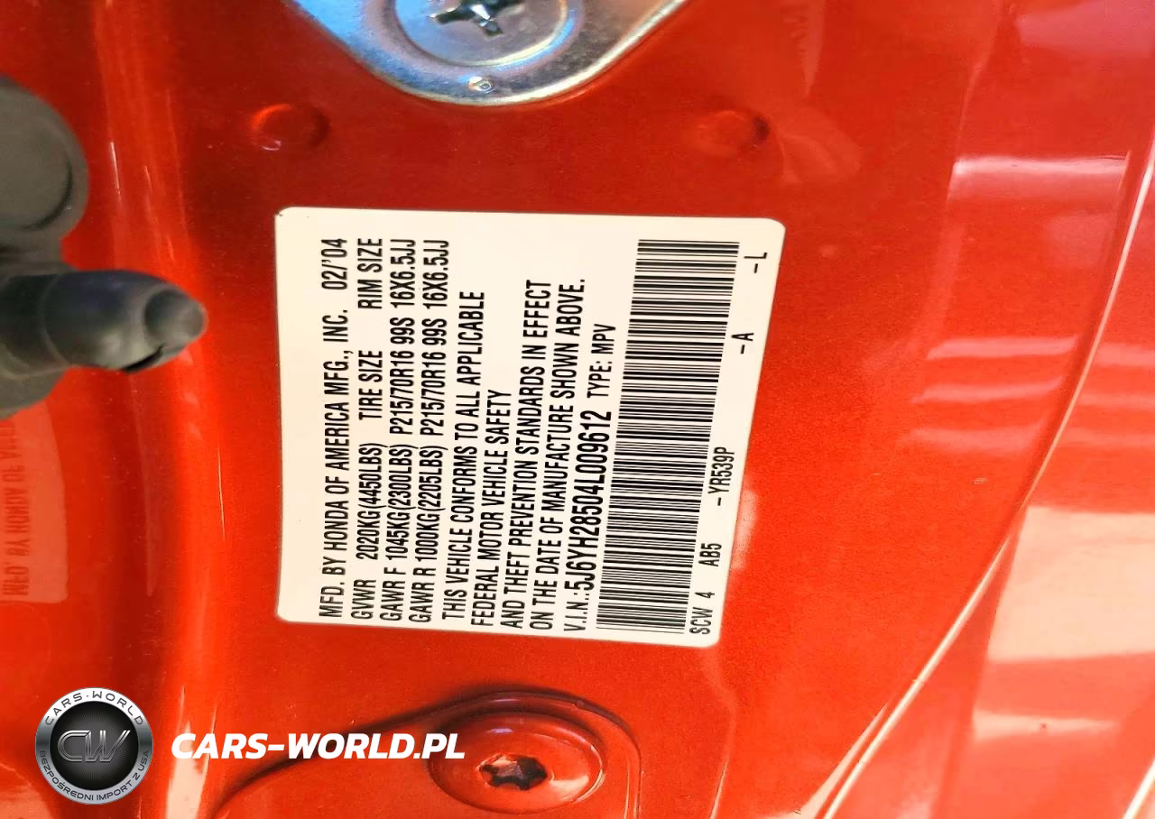 2004 Honda Element Ex VIN:5J6YH28504L009612 - 13