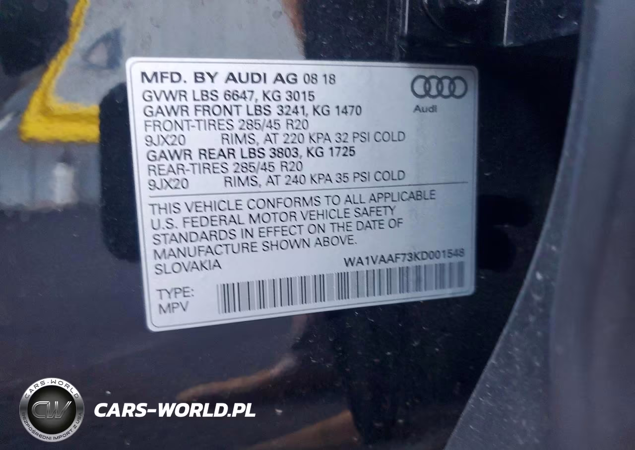 2019 Audi Q7 Prestige VIN:WA1VAAF73KD001548 - 12