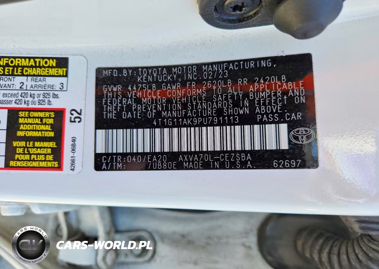 2023 Toyota Camry Se VIN:4T1G11AK9PU791113 - 12