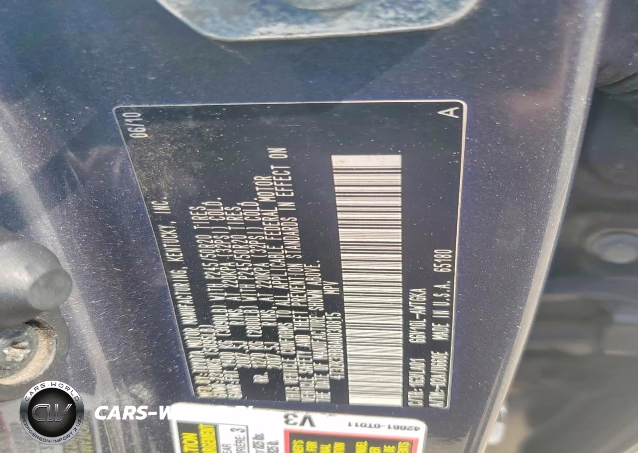 2010 Toyota Venza Fwd V6 VIN:4T3ZK3BB8AU030815 - 13