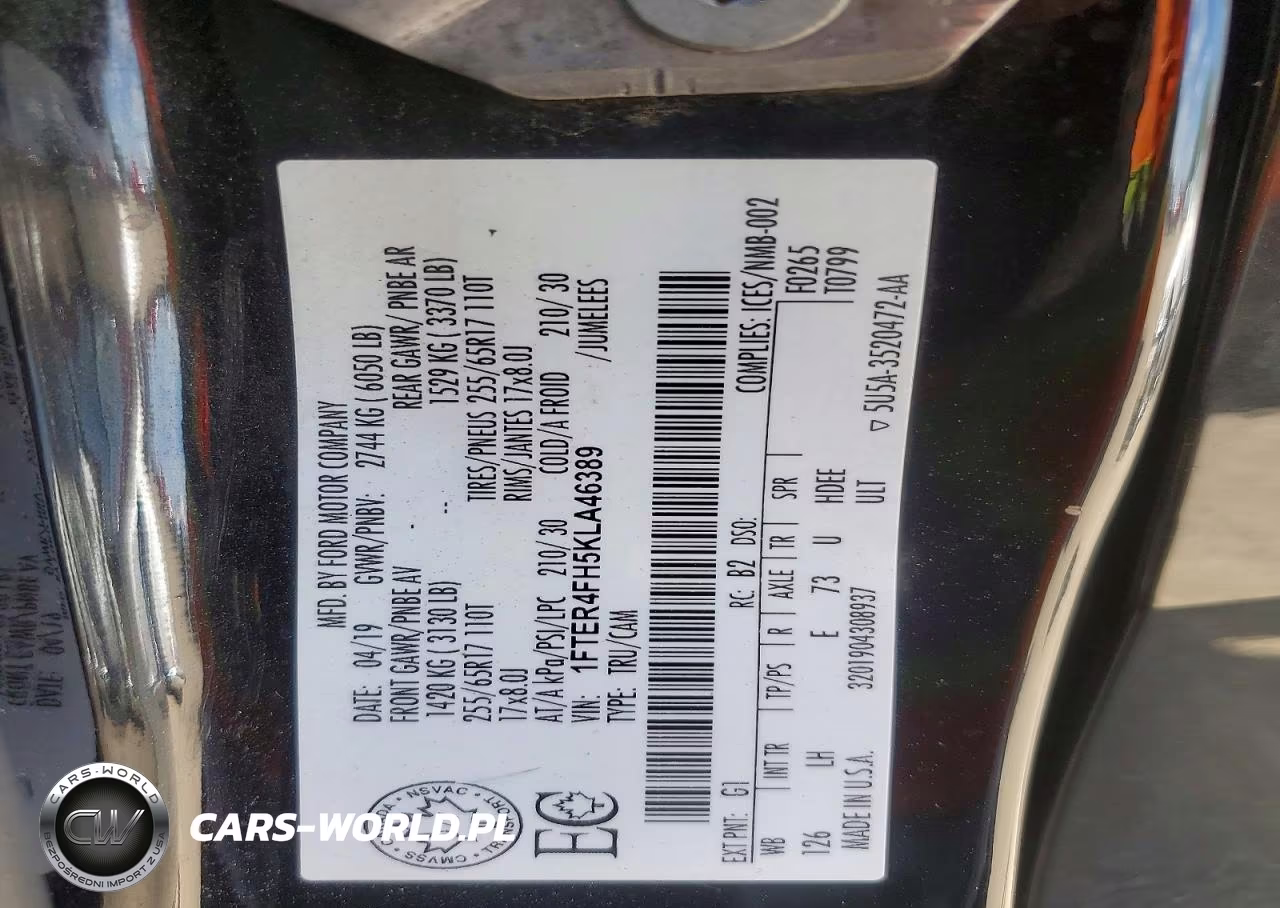 2019 Ford Ranger Xl VIN:1FTER4FH5KLA46389 - 12