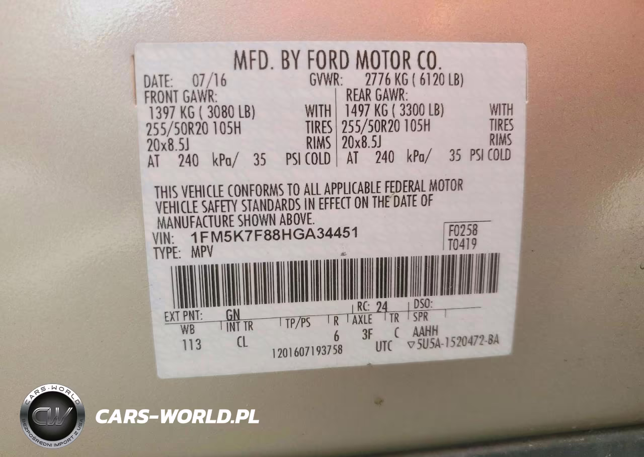 2017 Ford Explorer Limited VIN:1FM5K7F88HGA34451 - 13