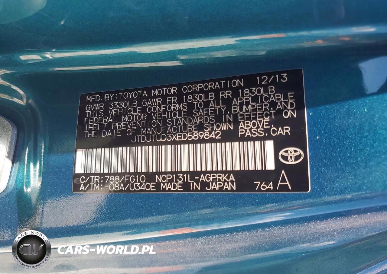 2014 Toyota Yaris 3-Door L VIN:JTDJTUD3XED589842 - 13