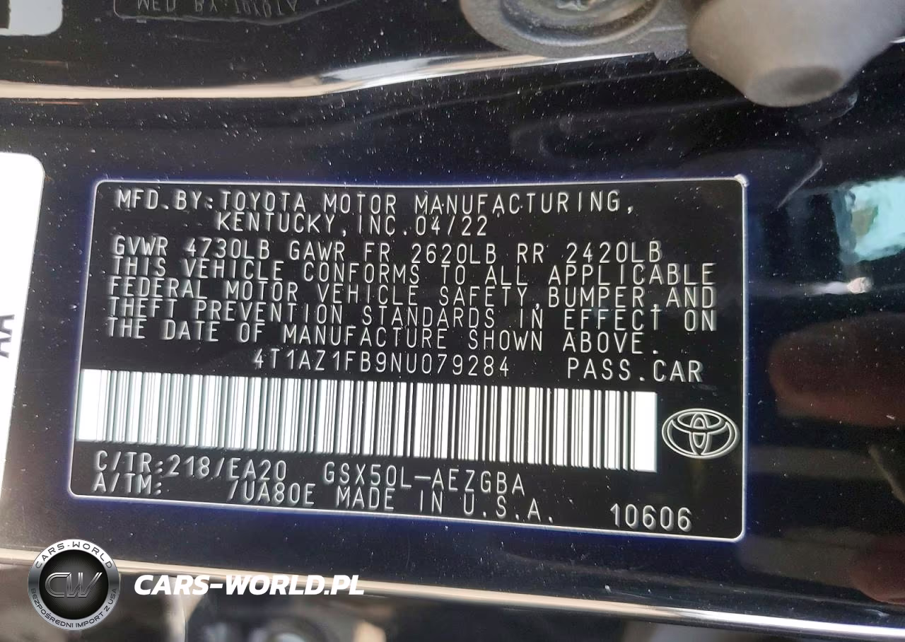 2022 Toyota Avalon Xle VIN:4T1AZ1FB9NU079284 - 12