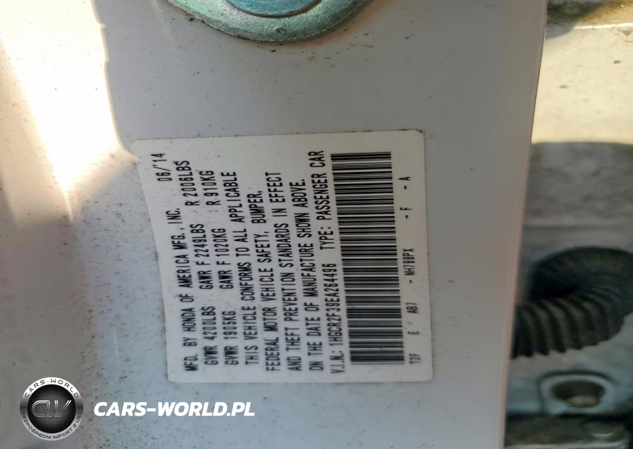 2014 Honda Accord Lx VIN:1HGCR2F39EA264496 - 13