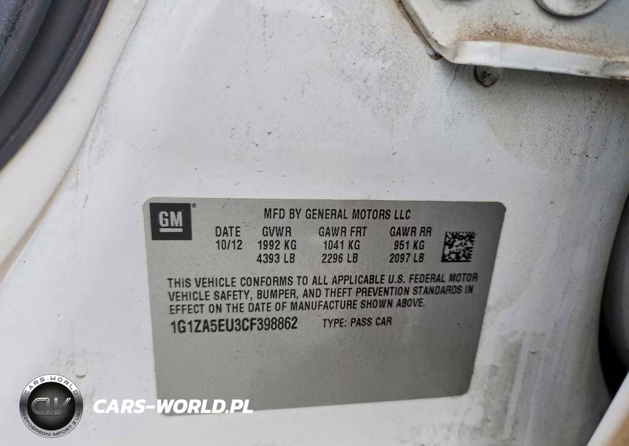 2012 Chevrolet Malibu Ls VIN:1G1ZA5EU3CF398862 - 12
