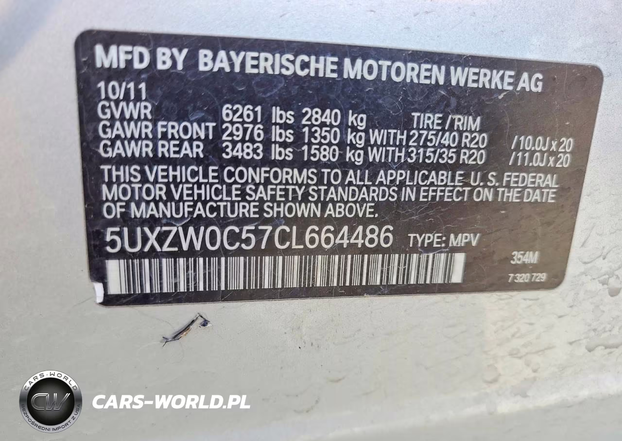 2012 BMW X5 xDrive35D VIN:5UXZW0C57CL664486 - 13