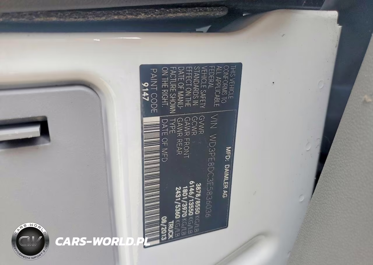 2014 Mercedes-Benz Sprinter 2500 VIN:WD3PE8DC3E5836036 - 13