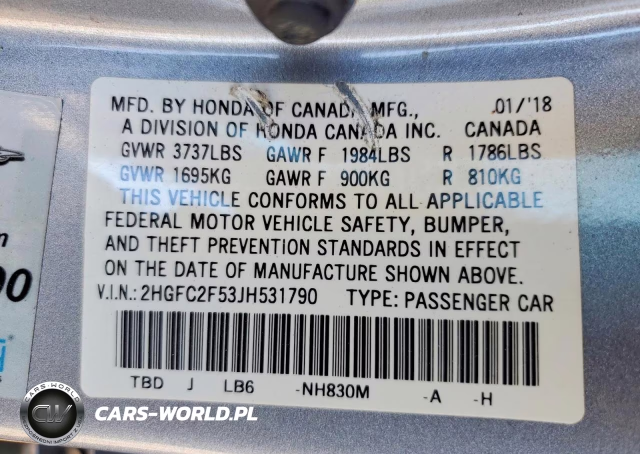 2018 Honda Civic Lx VIN:2HGFC2F53JH531790 - 12