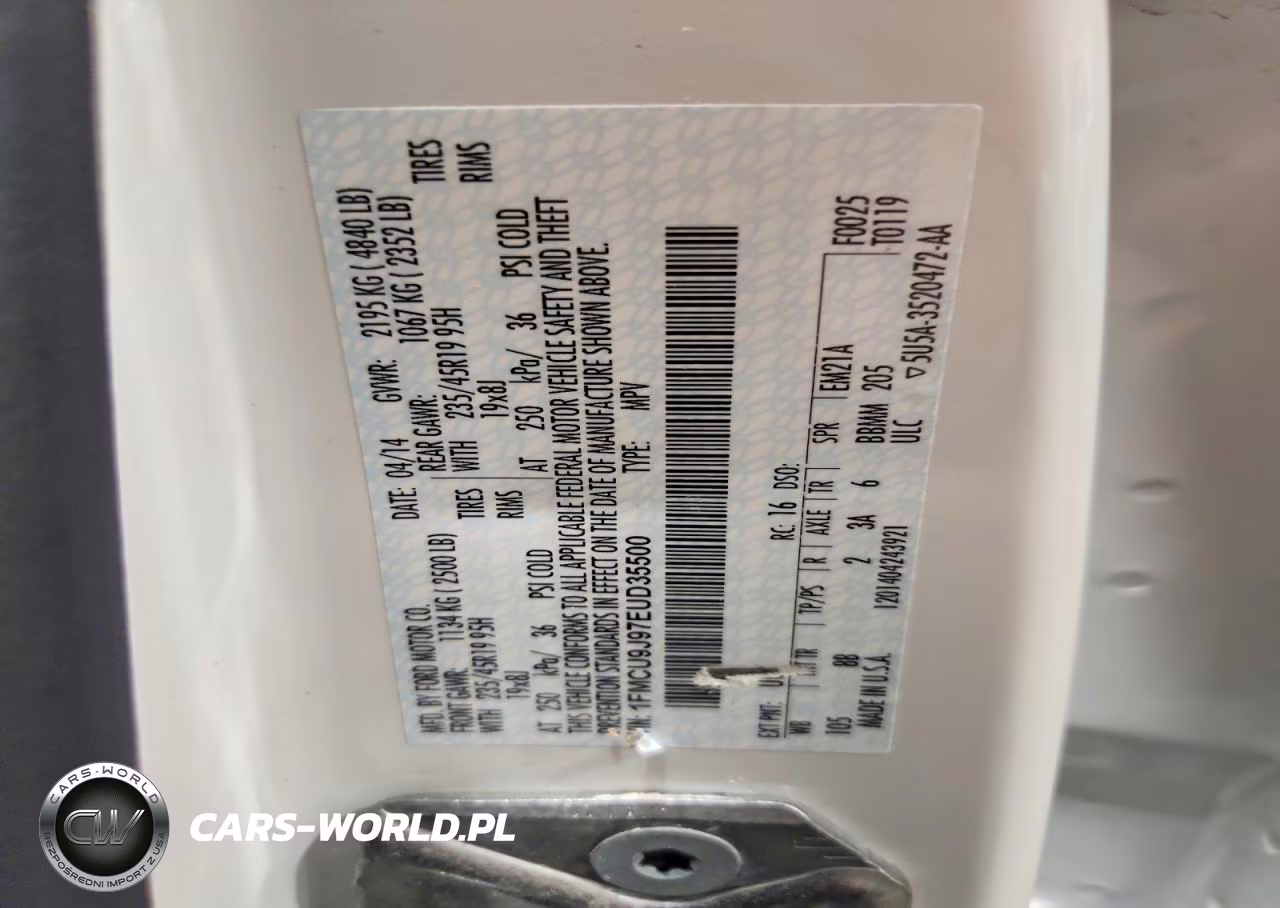 2014 Ford Escape Titanium VIN:1FMCU9J97EUD35500 - 14
