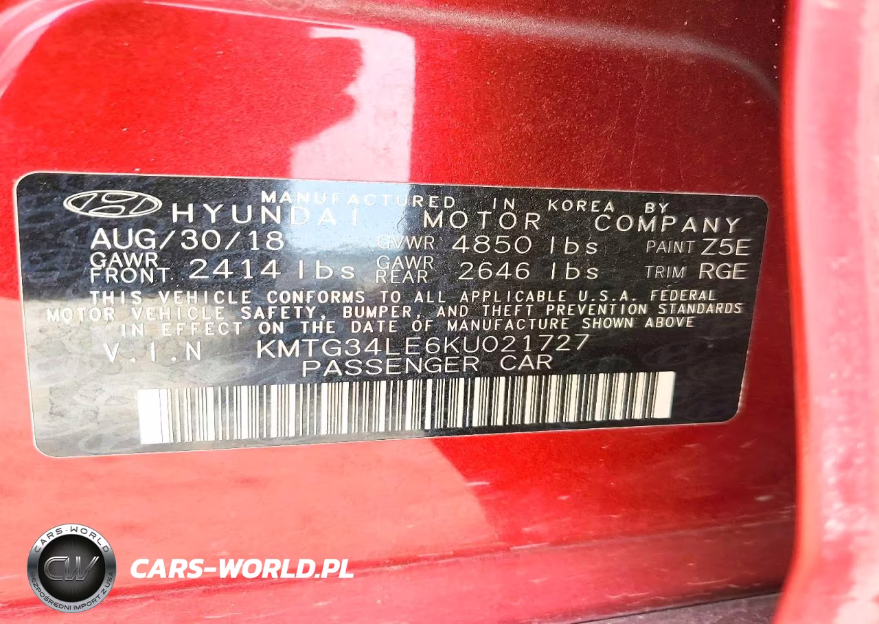2019 Genesis G70 3.3T Dynamic Edition VIN:KMTG34LE6KU021727 - 12