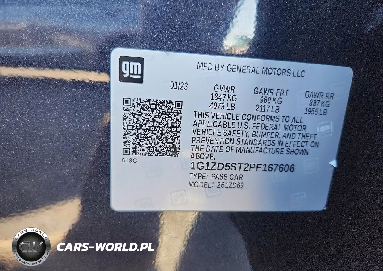 2023 Chevrolet Malibu Lt VIN:1G1ZD5ST2PF167606 - 12