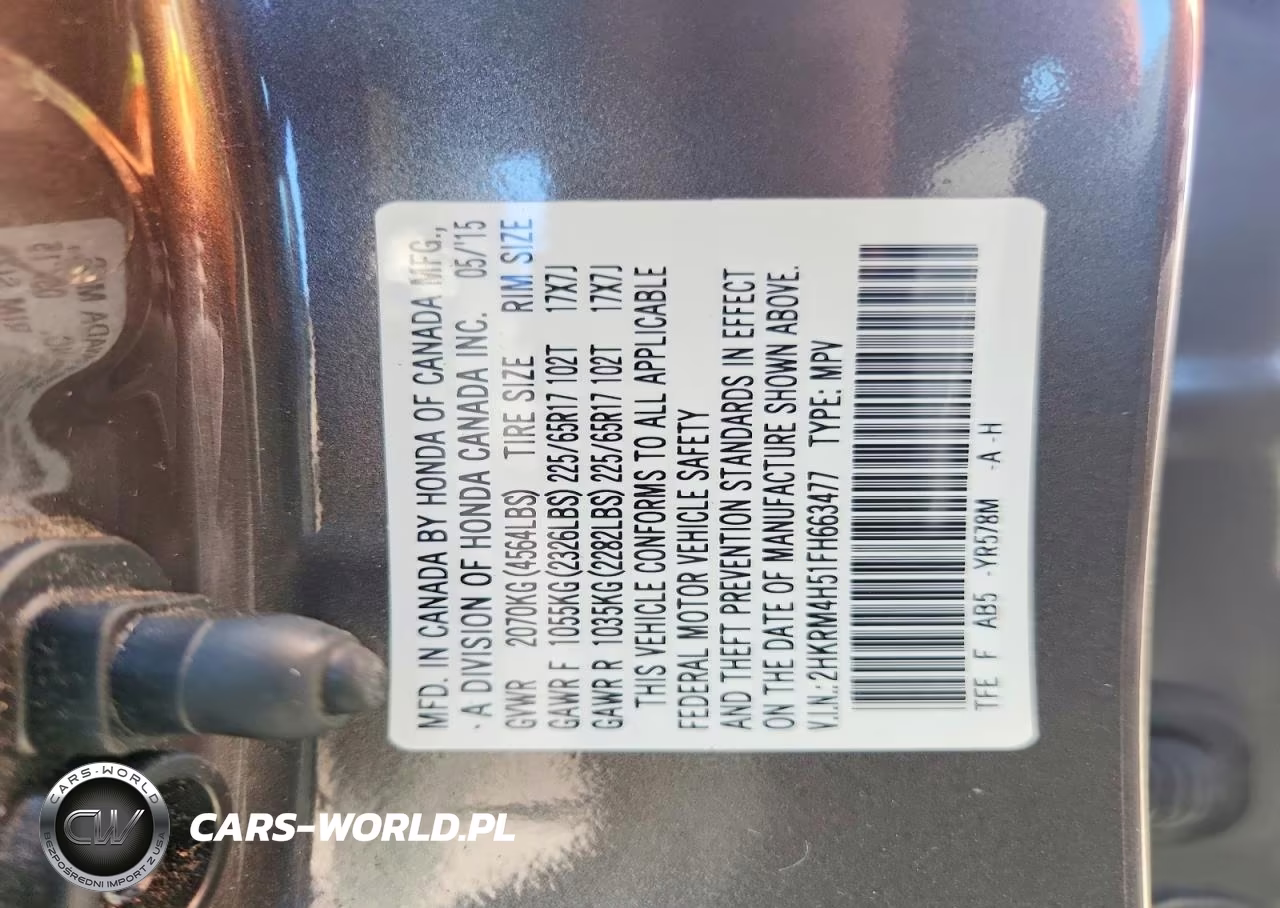 2015 Honda Cr-V Ex VIN:2HKRM4H51FH663477 - 14