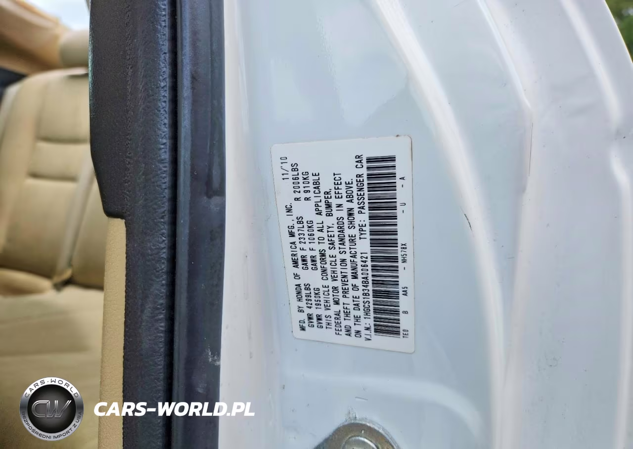 2011 Honda Accord Lx-S VIN:1HGCS1B34BA006421 - 12