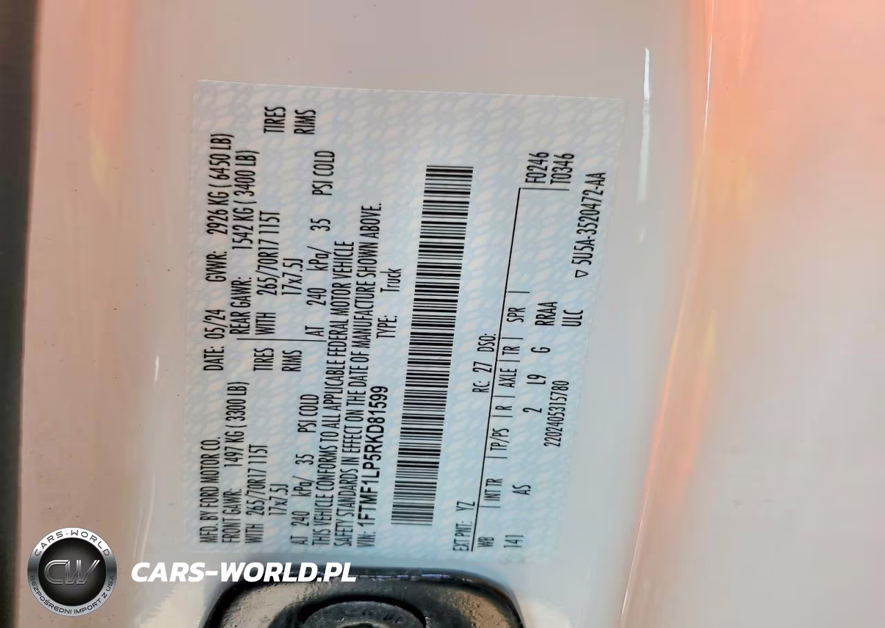 2024 Ford F150 Xl VIN:1FTMF1LP5RKD81599 - 12