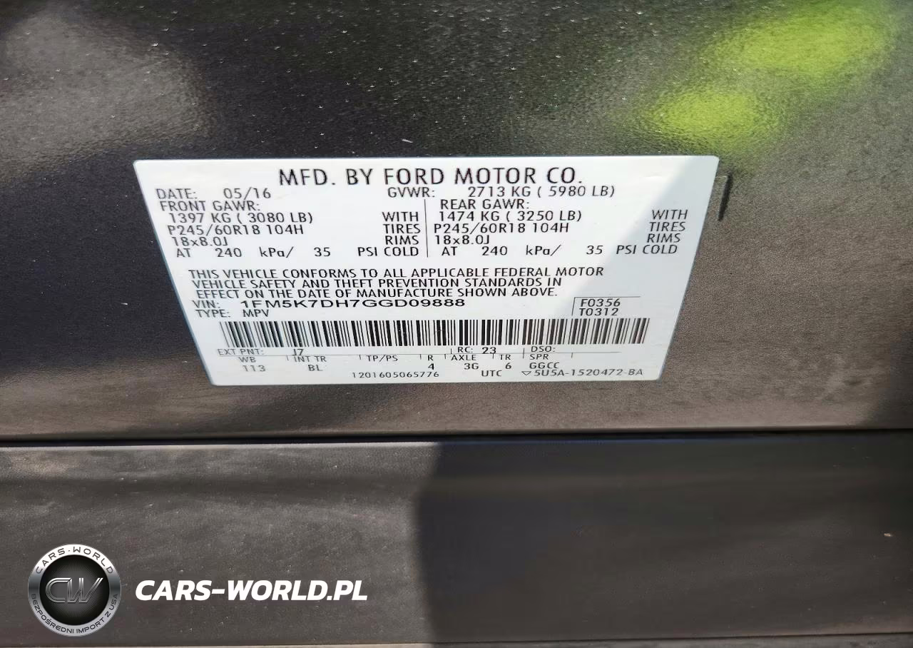 2016 Ford Explorer Xlt VIN:1FM5K7DH7GGD09888 - 13