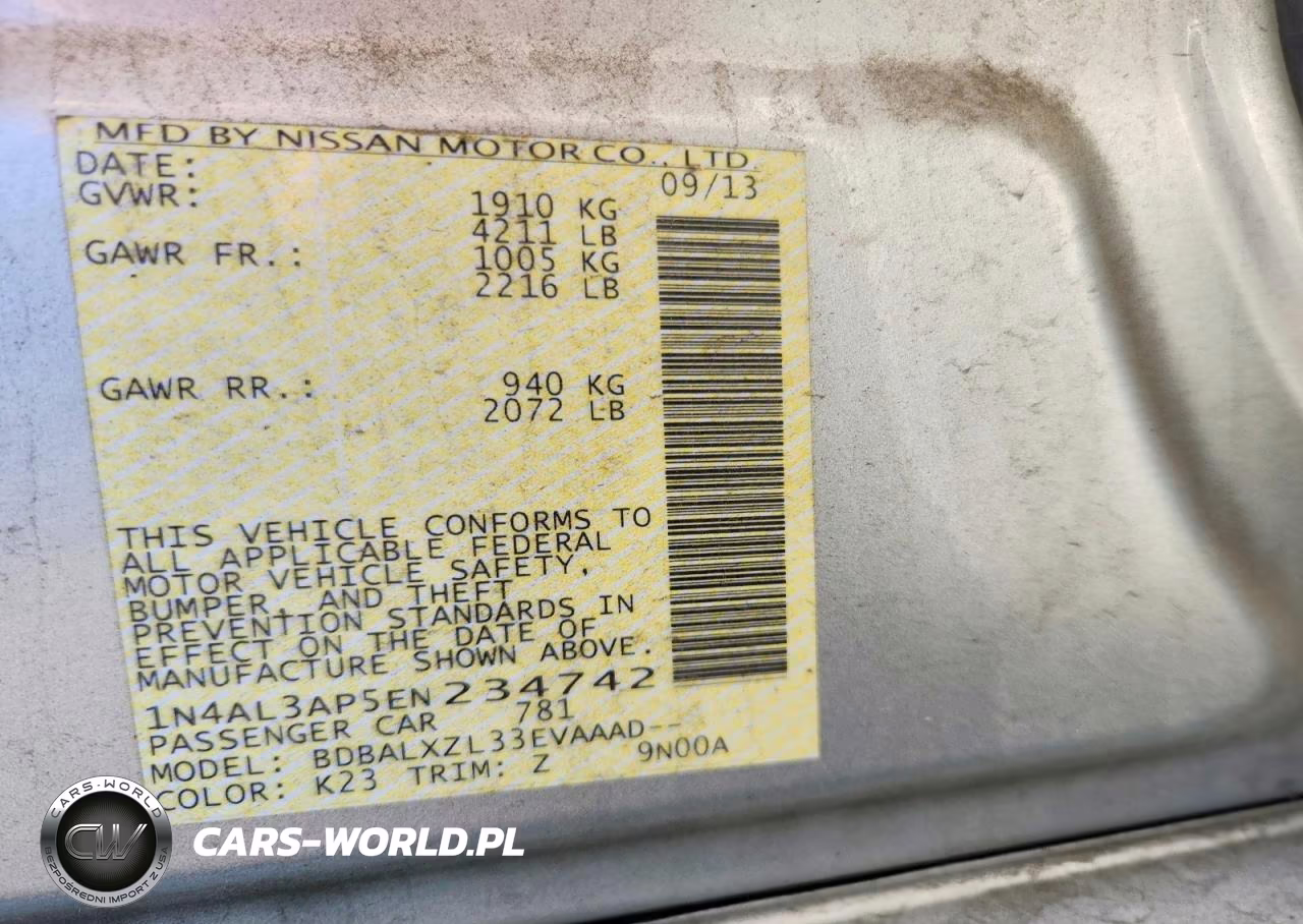 2014 Nissan Altima 2.5 Sl VIN:1N4AL3AP5EN234742 - 12