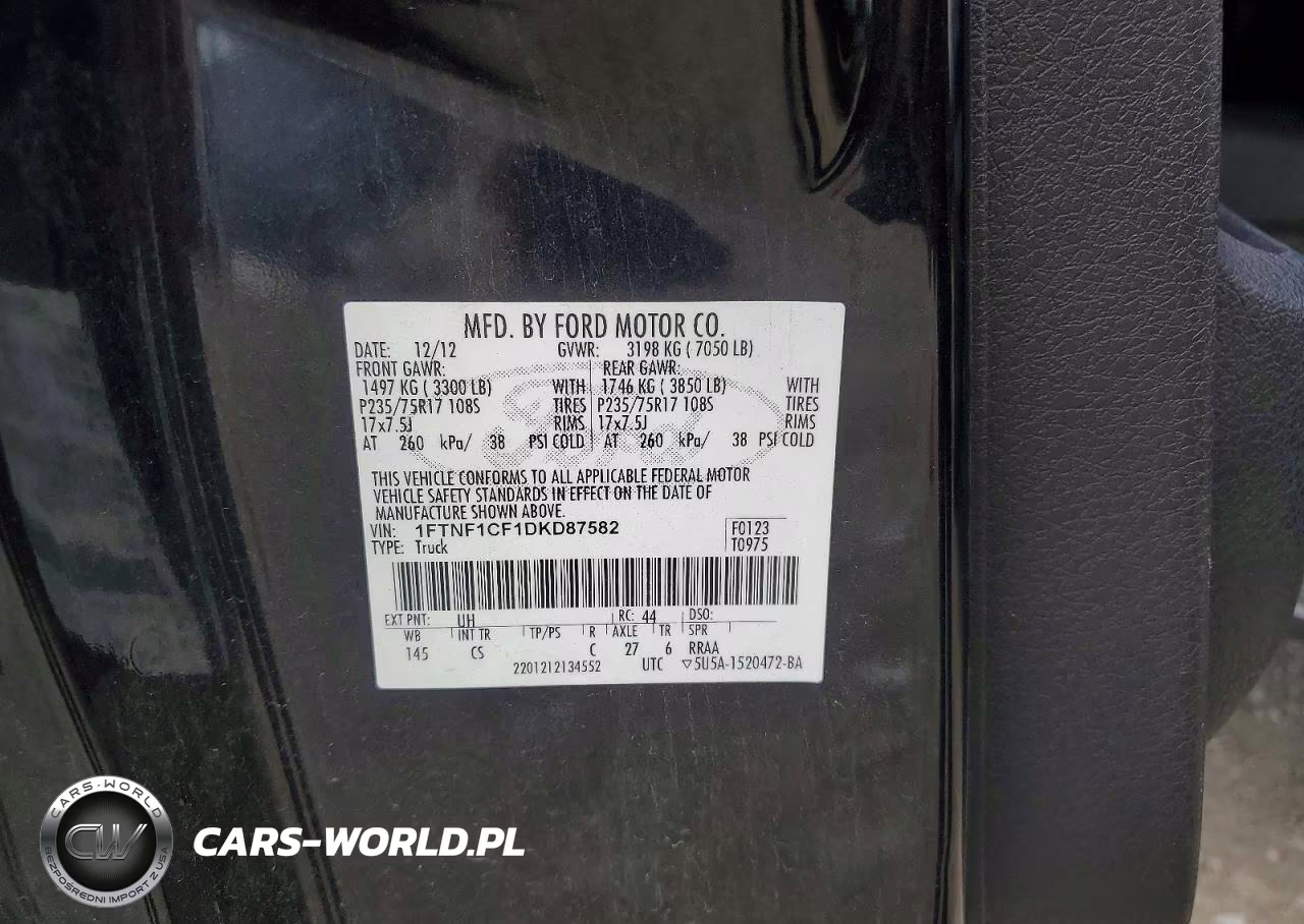 2013 Ford F150 VIN:1FTNF1CF1DKD87582 - 12