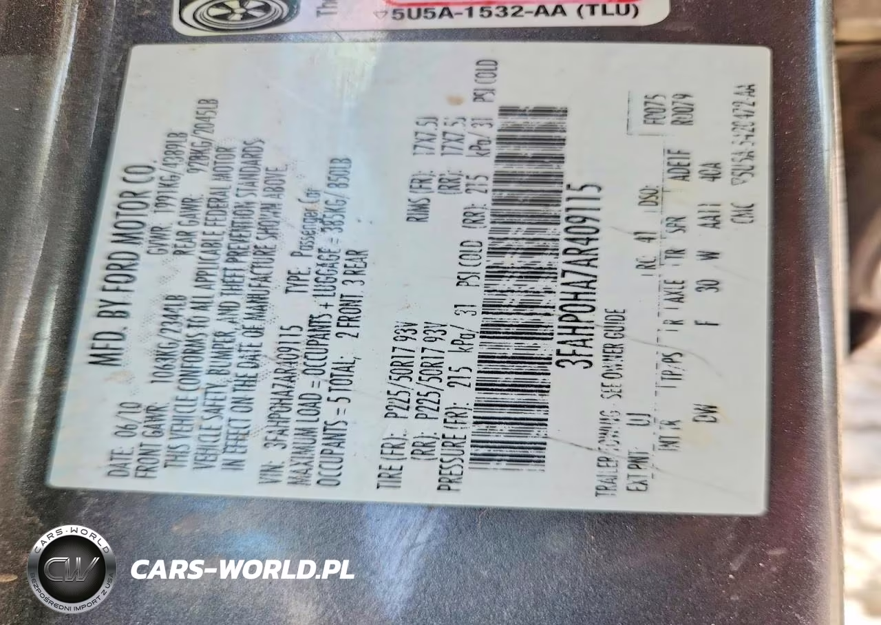 2010 Ford Fusion Se VIN:3FAHP0HA7AR409115 - 13