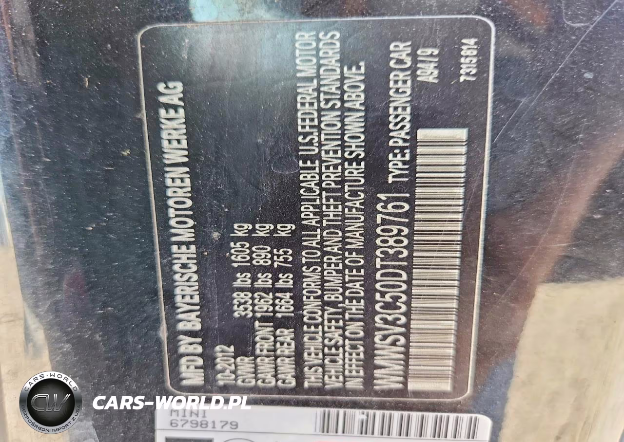 2013 Mini Cooper S VIN:WMWSV3C50DT389761 - 12
