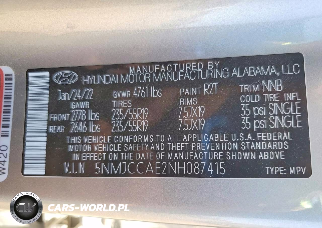 2022 Hyundai Tucson Sel VIN:5NMJCCAE2NH087415 - 13