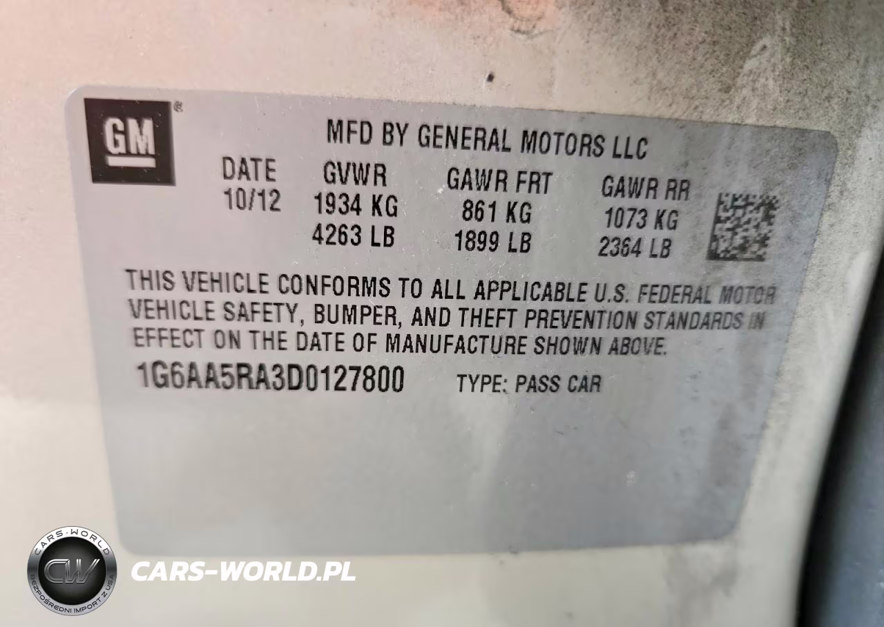 2013 Cadillac Ats VIN:1G6AA5RA3D0127800 - 12
