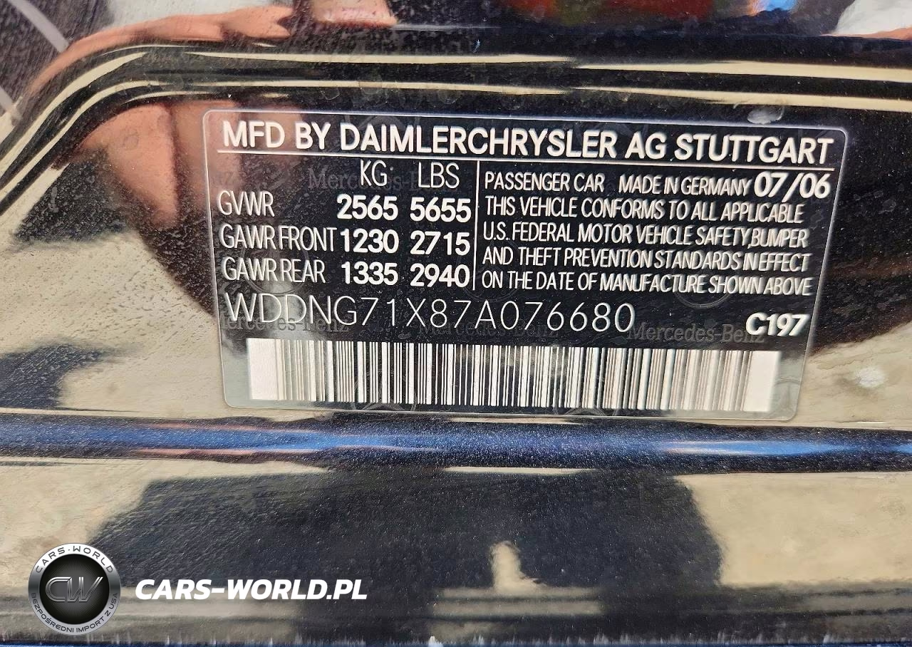 2007 Mercedes-Benz S 550 VIN:WDDNG71X87A076680 - 12