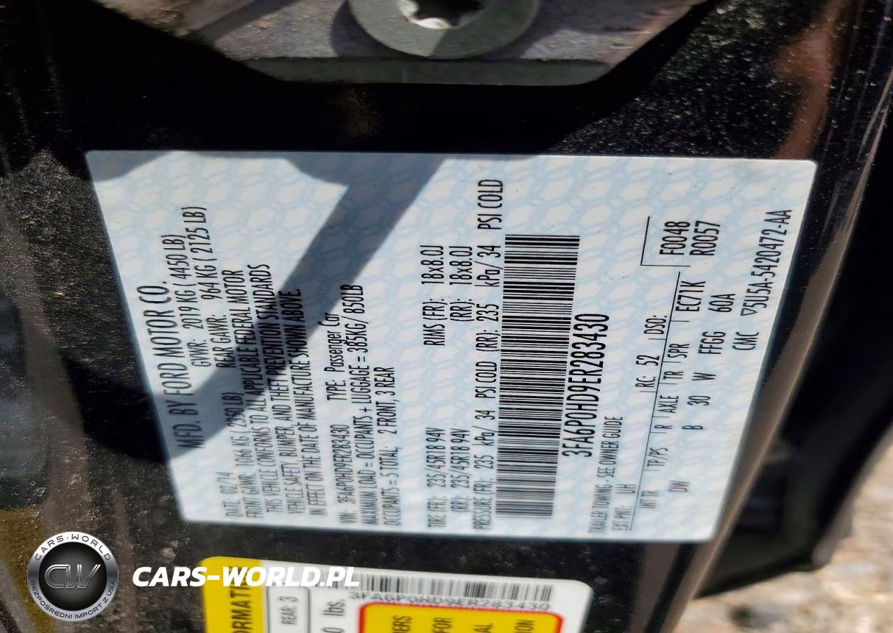 2015 Ford Fusion VIN:3FA6P0HD9ER283430 - 12
