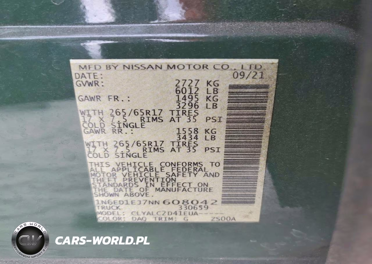 2022 Nissan Frontier Sv VIN:1N6ED1EJ7NN608042 - 12