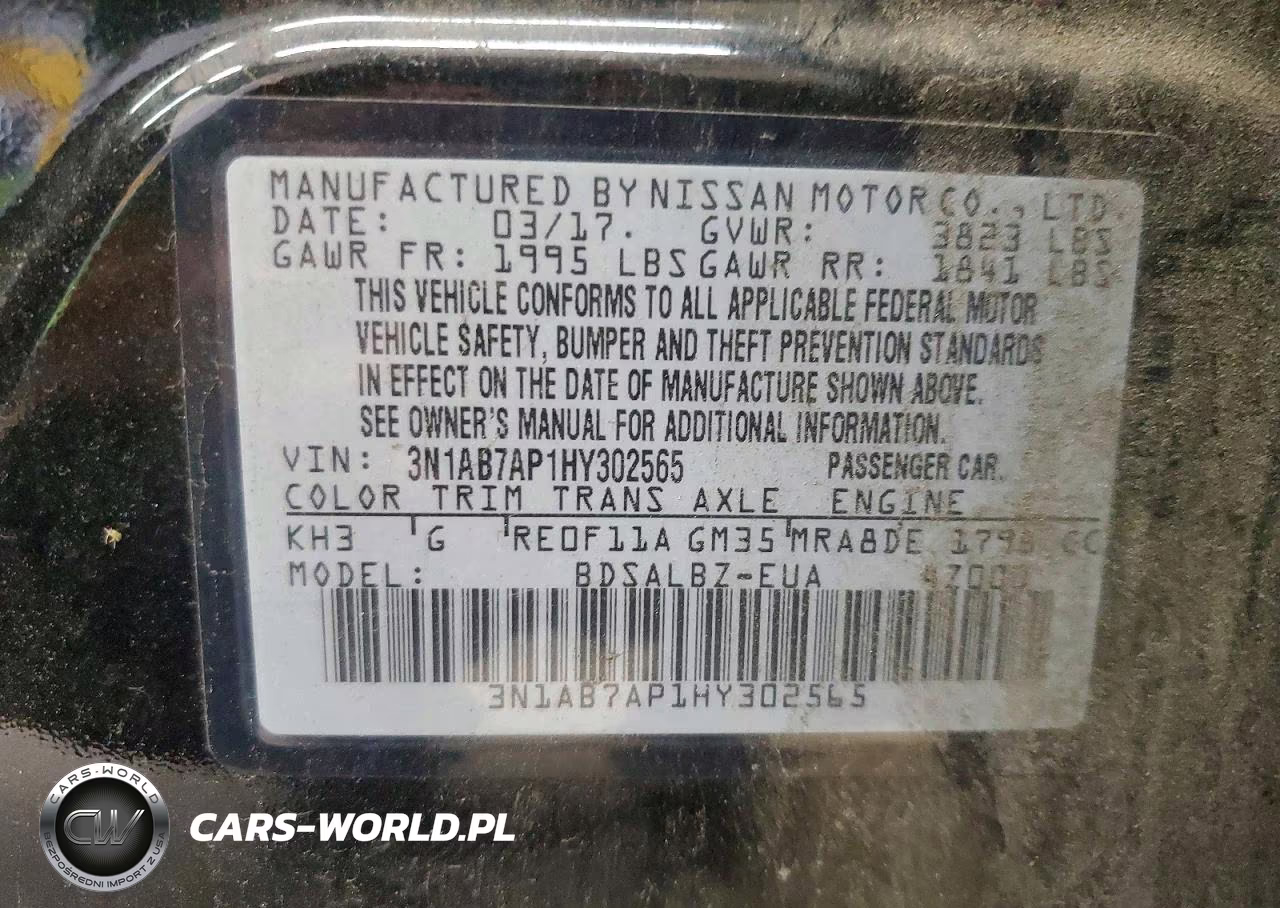 2017 Nissan Sentra S VIN:3N1AB7AP1HY302565 - 12