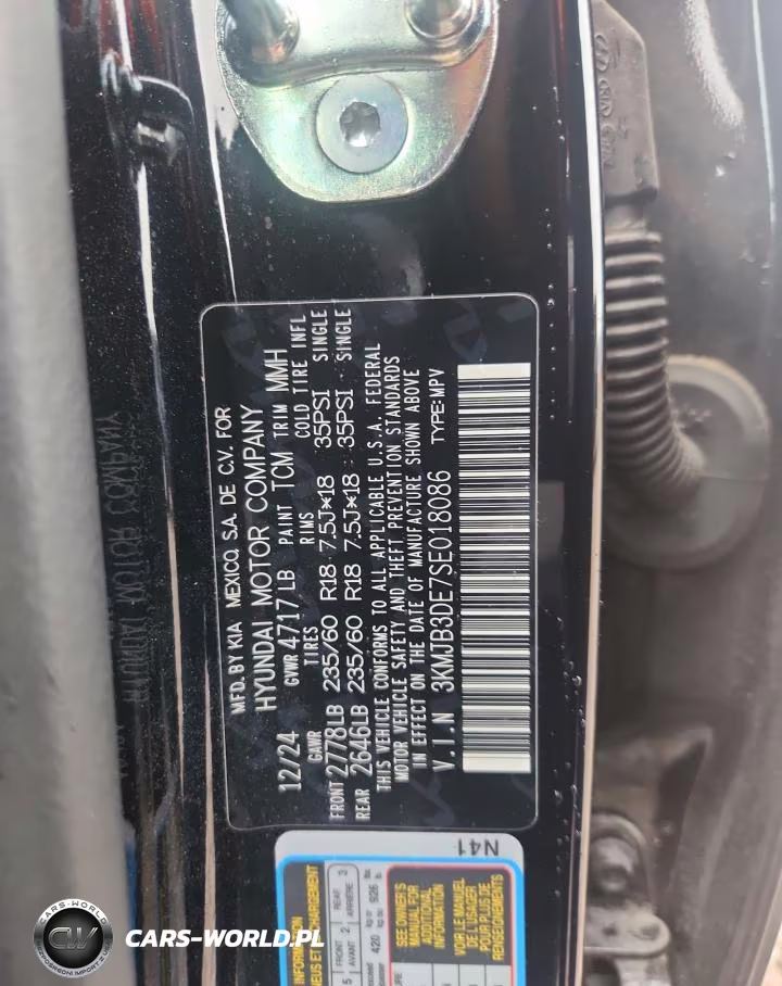 2025 Hyundai Tucson Sel VIN:3KMJB3DE7SE018086 - 14