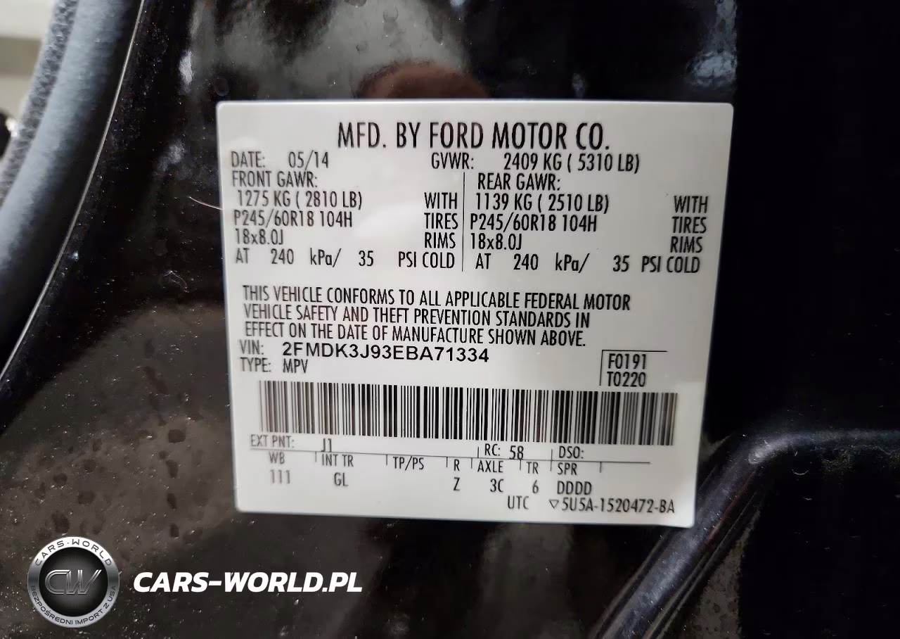 2014 Ford Edge Sel VIN:2FMDK3J93EBA71334 - 13