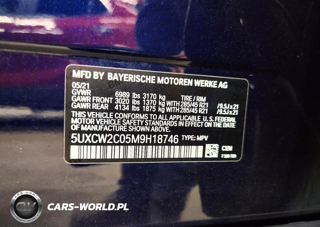 2021 BMW X7 xDrive40I VIN:5UXCW2C05M9H18746 - 13