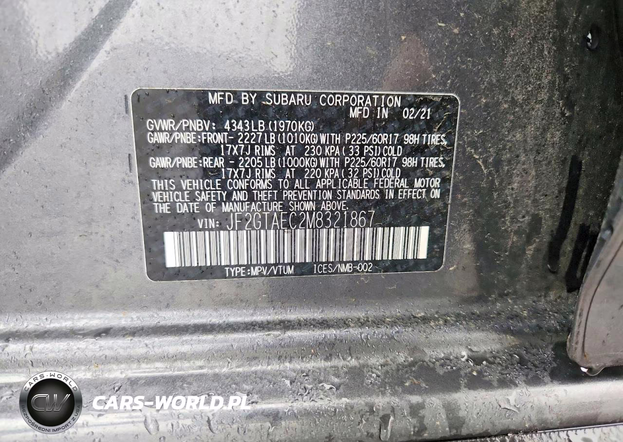 2021 Subaru Crosstrek Premium VIN:JF2GTAEC2M8321867 - 14