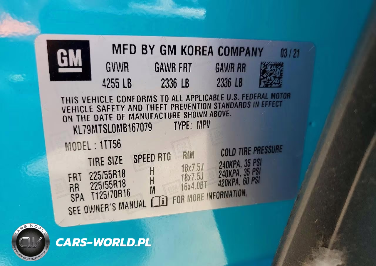 2021 Chevrolet Trailblazer Rs VIN:KL79MTSL0MB167079 - 13
