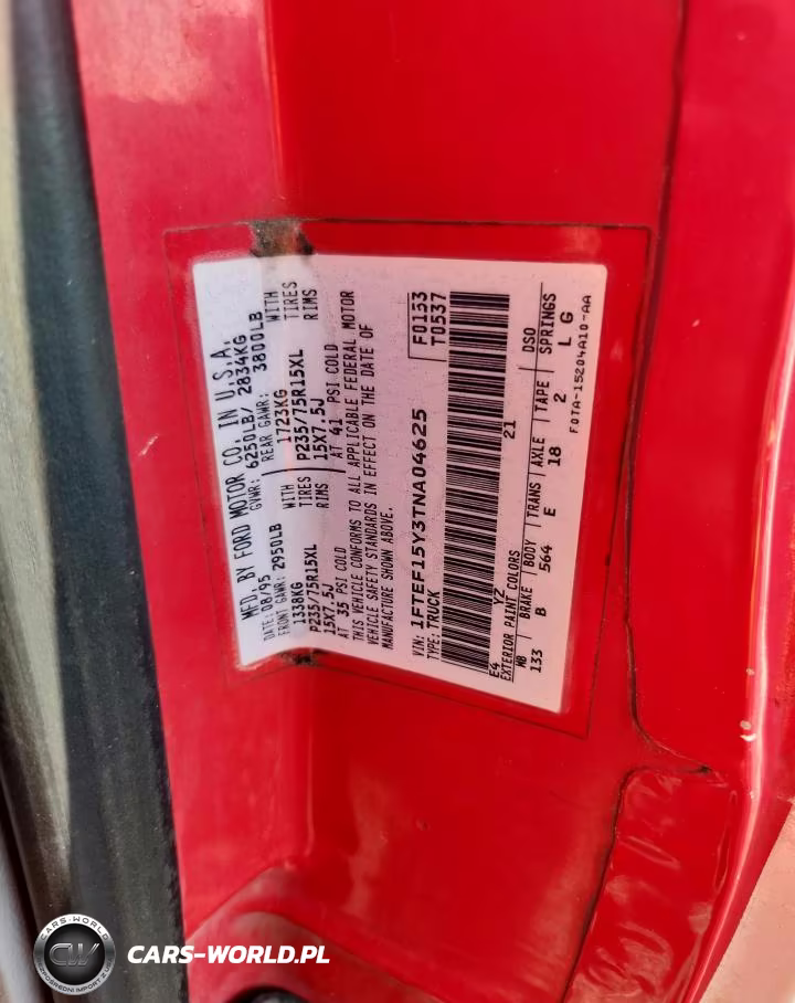 1996 Ford F150 VIN:1FTEF15Y3TNA04625 - 12