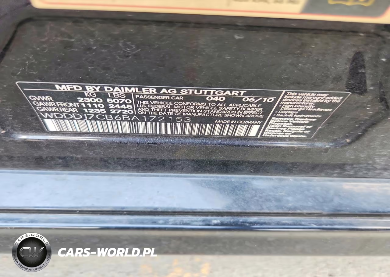 2011 Mercedes-Benz Cls-Class Cls550 VIN:WDDDJ7CB6BA172153 - 12