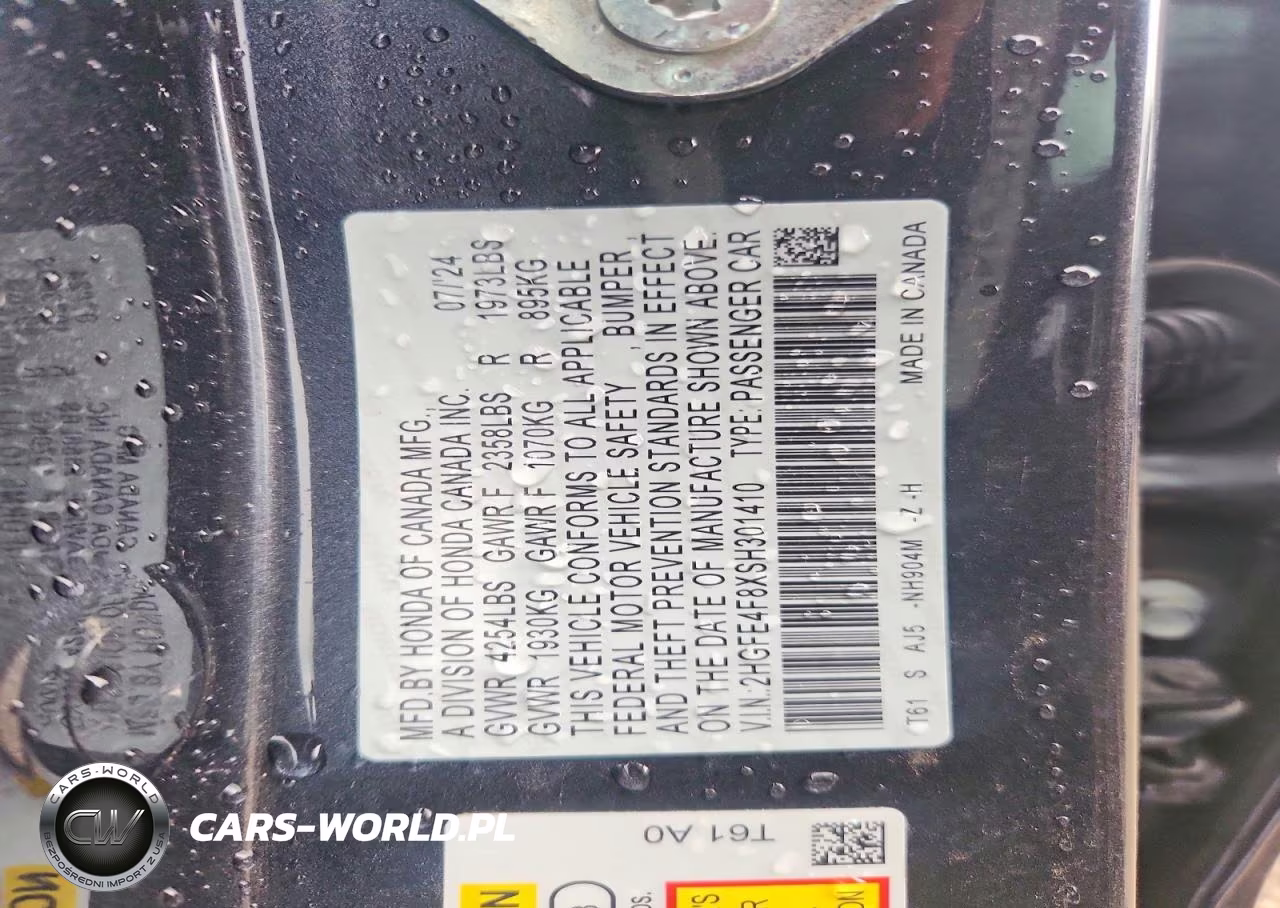 2025 Honda Civic Sport VIN:2HGFE4F8XSH301410 - 12
