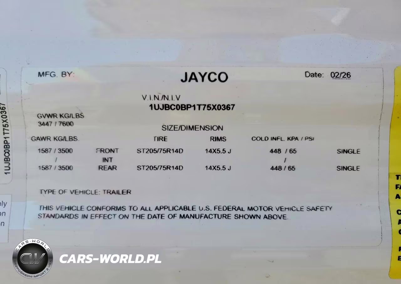 2026 Jayc Jay Flight Slx Serie VIN:1UJBC0BP1T75X0367 - 10