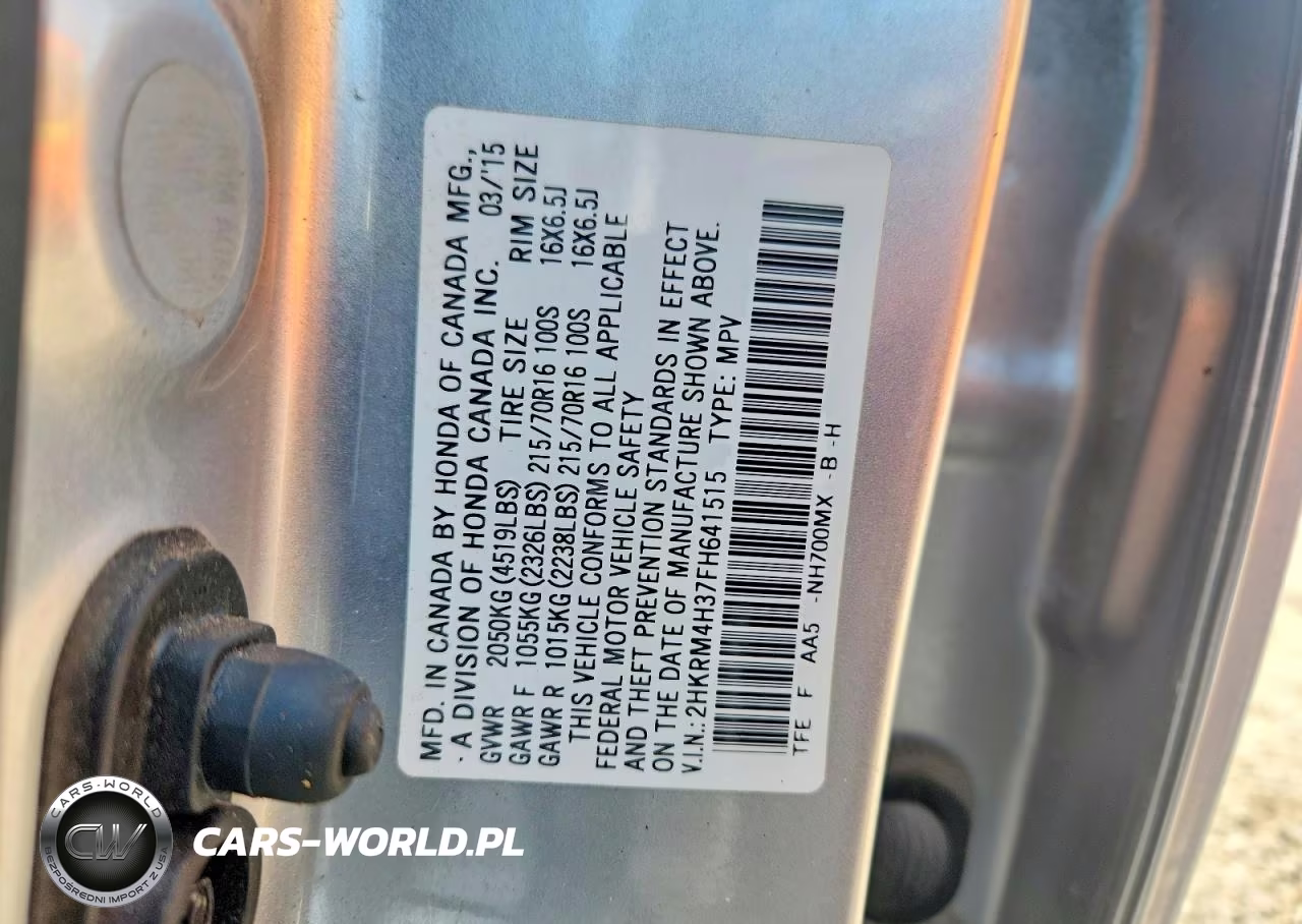 2015 Honda Cr-V Lx VIN:2HKRM4H37FH641515 - 14