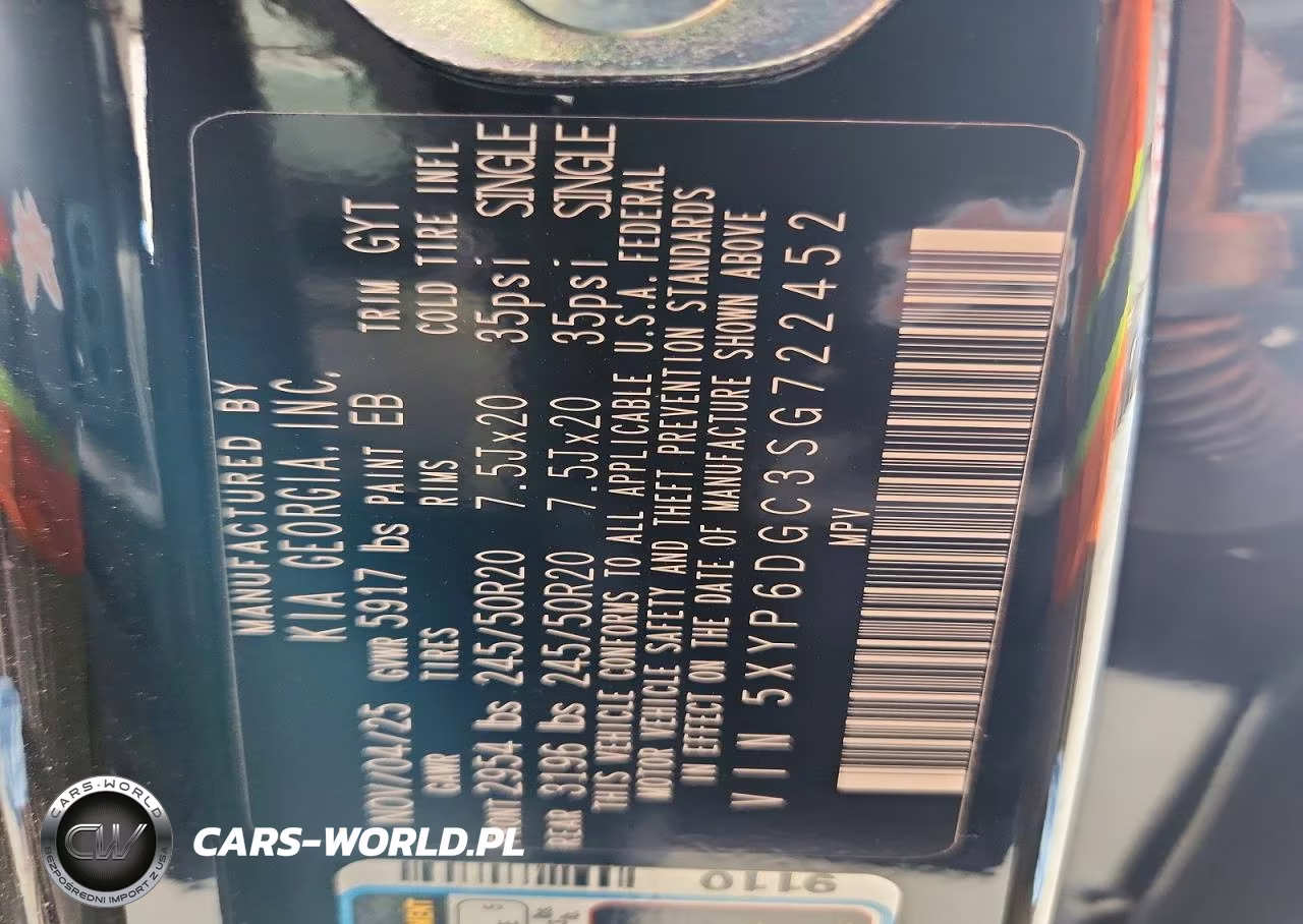 2025 Kia Telluride S VIN:5XYP6DGC3SG722452 - 13