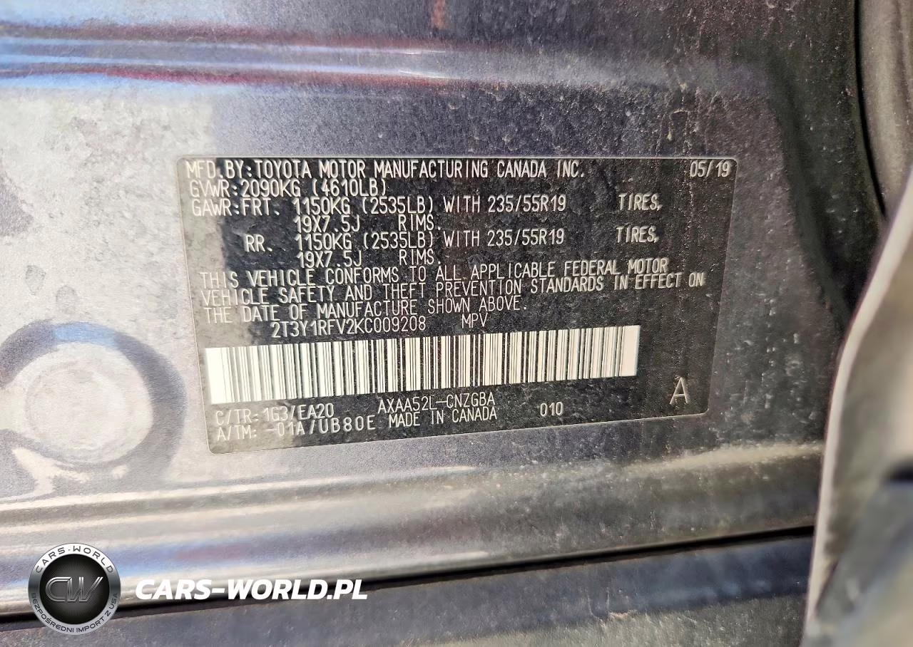 2019 Toyota Rav4 Limited VIN:2T3Y1RFV2KC009208 - 13