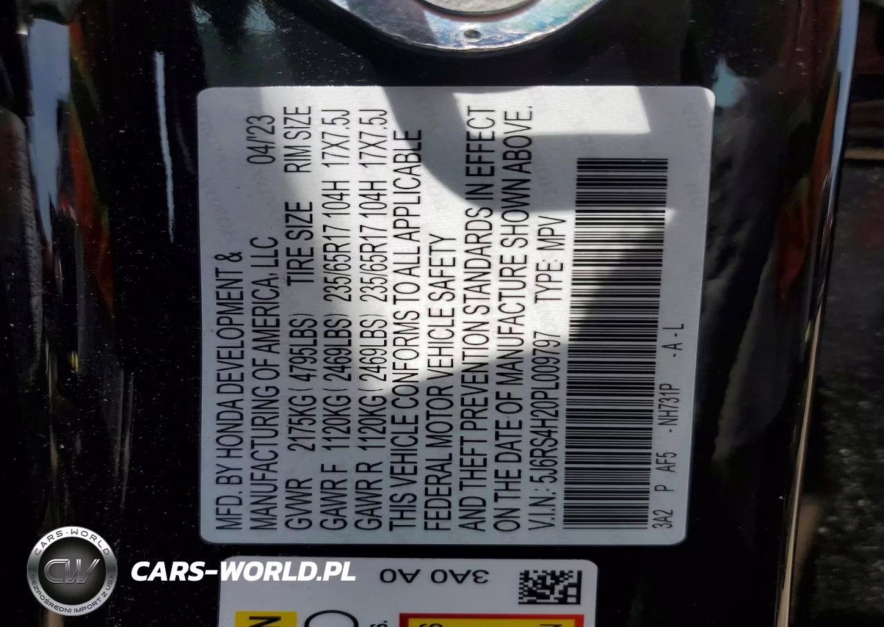2023 Honda Cr-V Lx VIN:5J6RS4H20PL009797 - 14