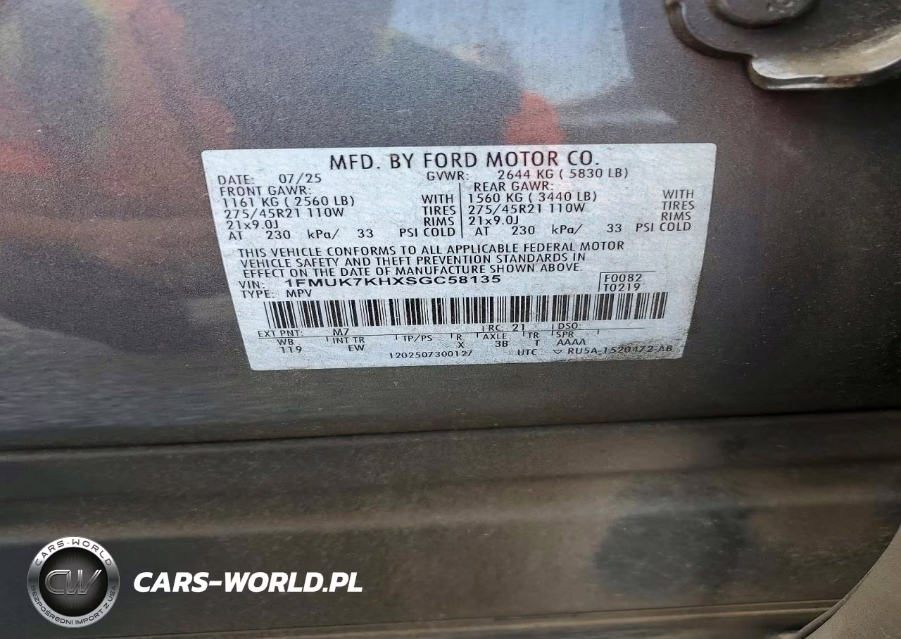 2025 Ford Explorer St-Line VIN:1FMUK7KHXSGC58135 - 12